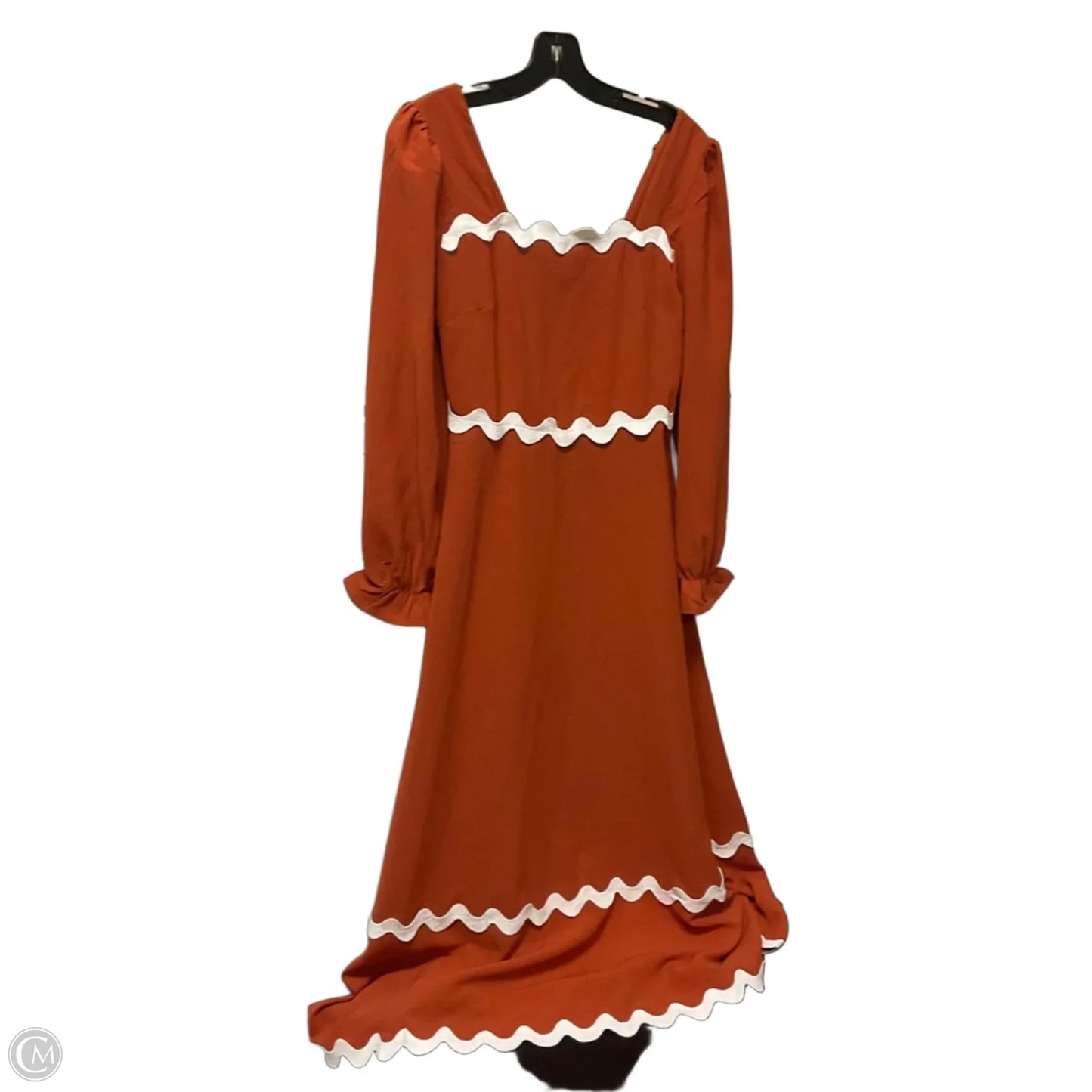 Dress Casual Midi By Btfbm In Orange, Size: S