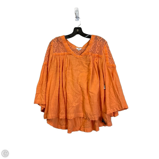 Top Long Sleeve By Crown And Ivy In Orange, Size: Xl
