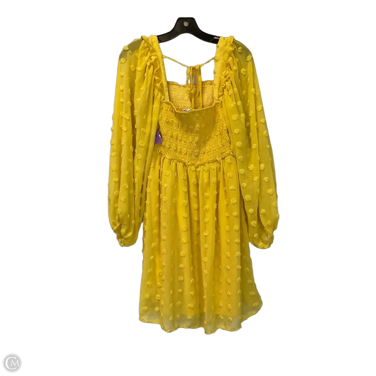 Dress Casual Short By Vine & Love In Yellow, Size: L