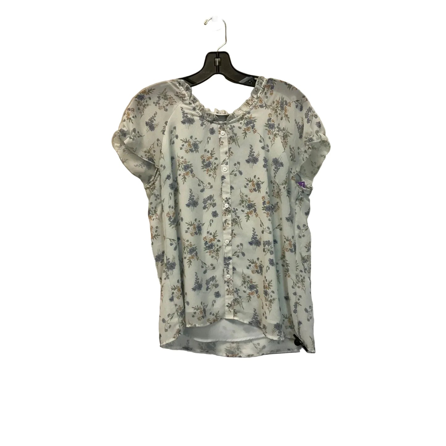 Top Short Sleeve By Allegra K In Blue, Size: M