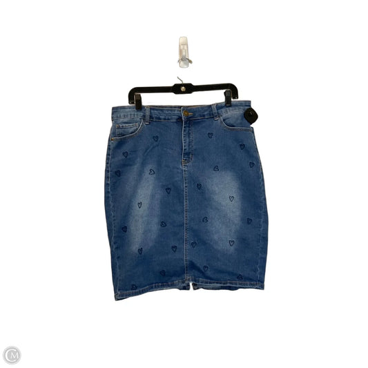 Skirt Mini & Short By Clothes Mentor In Blue Denim, Size: Xl