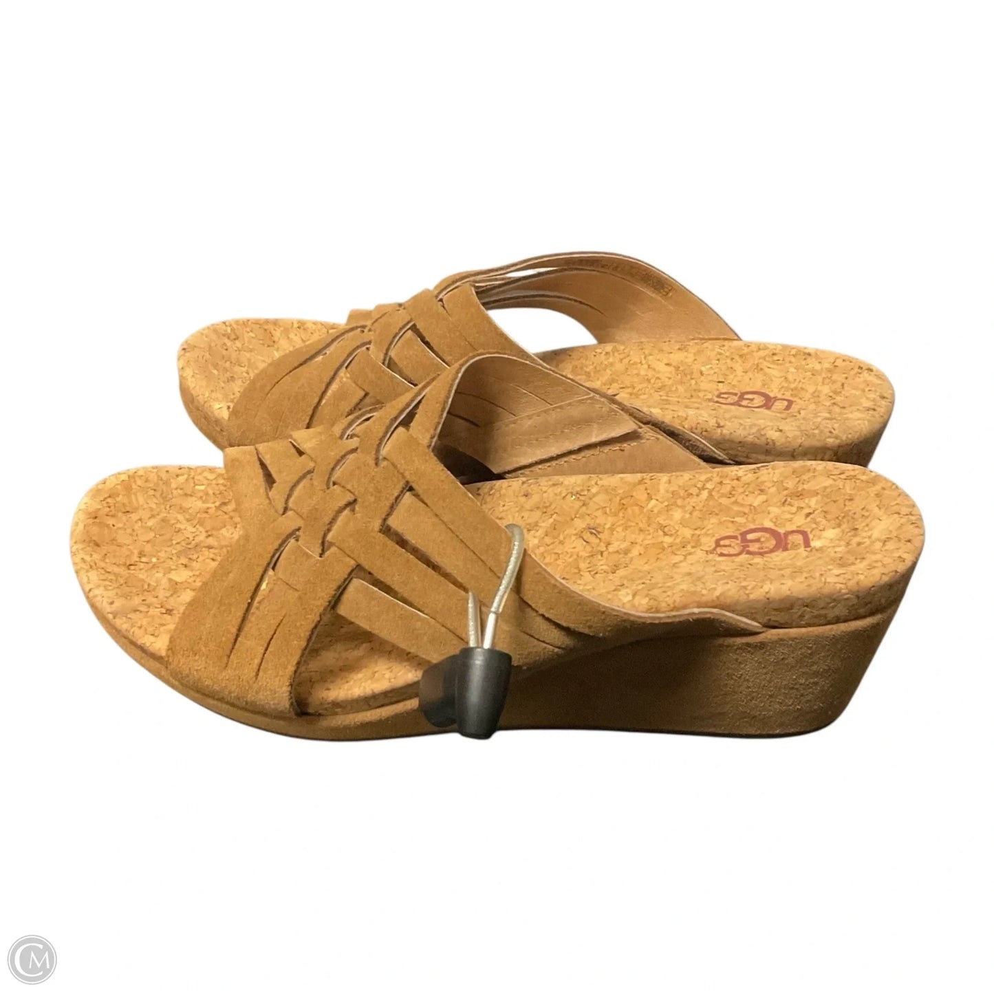 Sandals Designer By Ugg In Tan, Size: 9