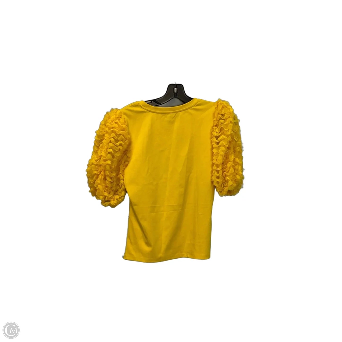 Top Short Sleeve By Flat White In Yellow, Size: Xs