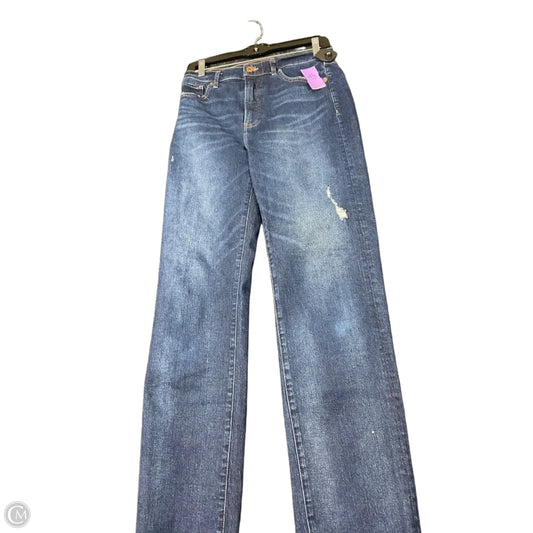 Jeans Straight By Express In Blue Denim, Size: 6