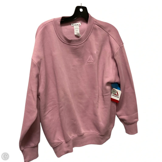 Sweatshirt Crewneck By Reebok In Pink, Size: S