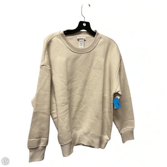 Sweatshirt Crewneck By Reebok In Cream, Size: S