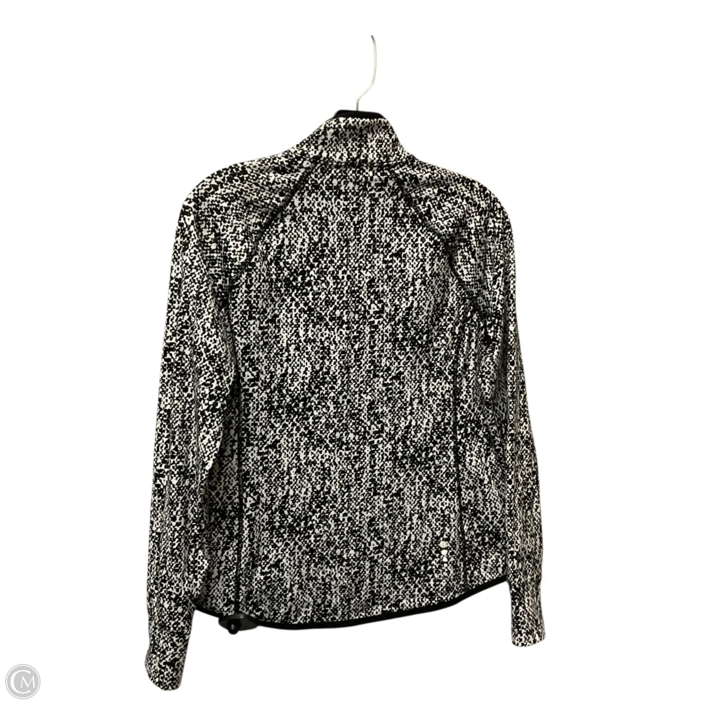 Athletic Jacket By Talbots In Black & White, Size: L
