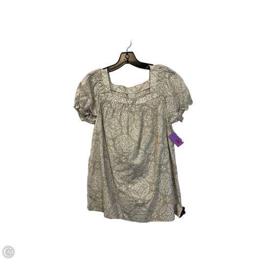 Top Short Sleeve By Merona In Tan, Size: M