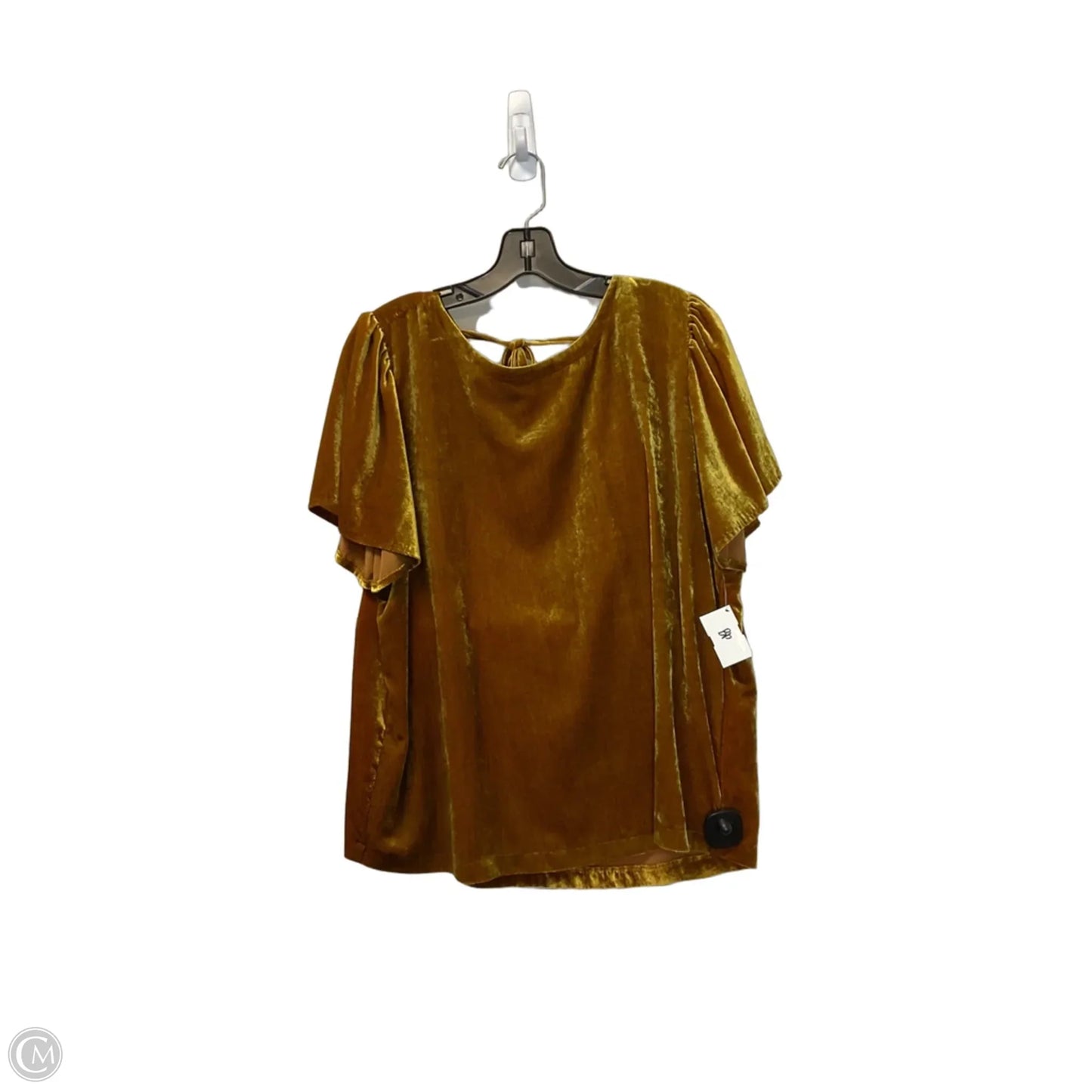 Top Short Sleeve By Loft In Yellow, Size: L