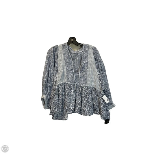 Top 3/4 Sleeve By American Eagle In Blue, Size: M