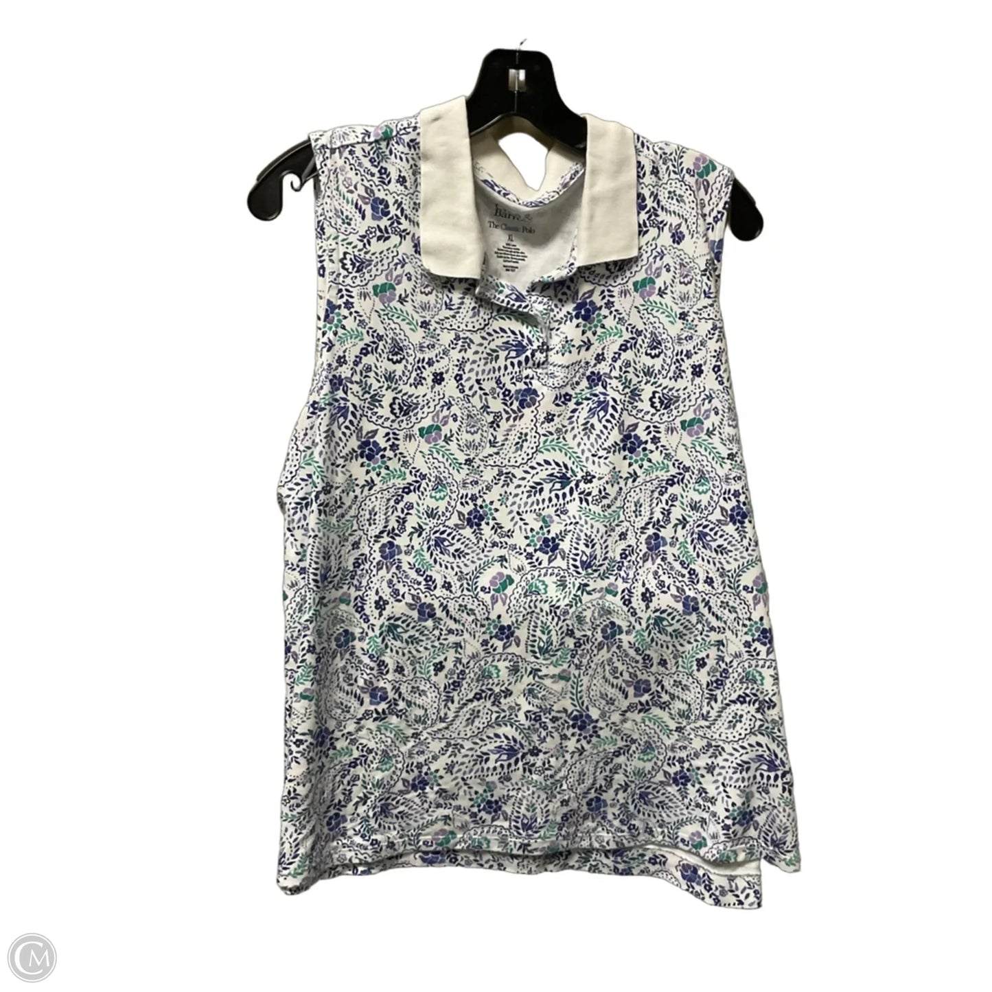 Top Sleeveless By Croft And Barrow In Blue & Green, Size: Xl
