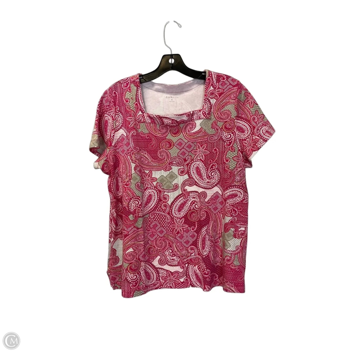 Top Short Sleeve By Kim Rogers In Pink, Size: Xl