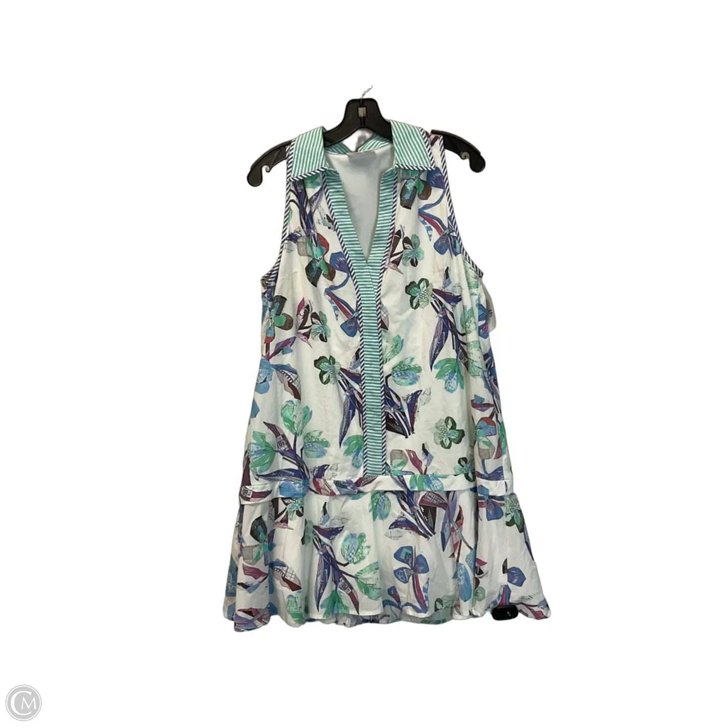 Dress Casual Short By Entro In Blue & Green, Size: M