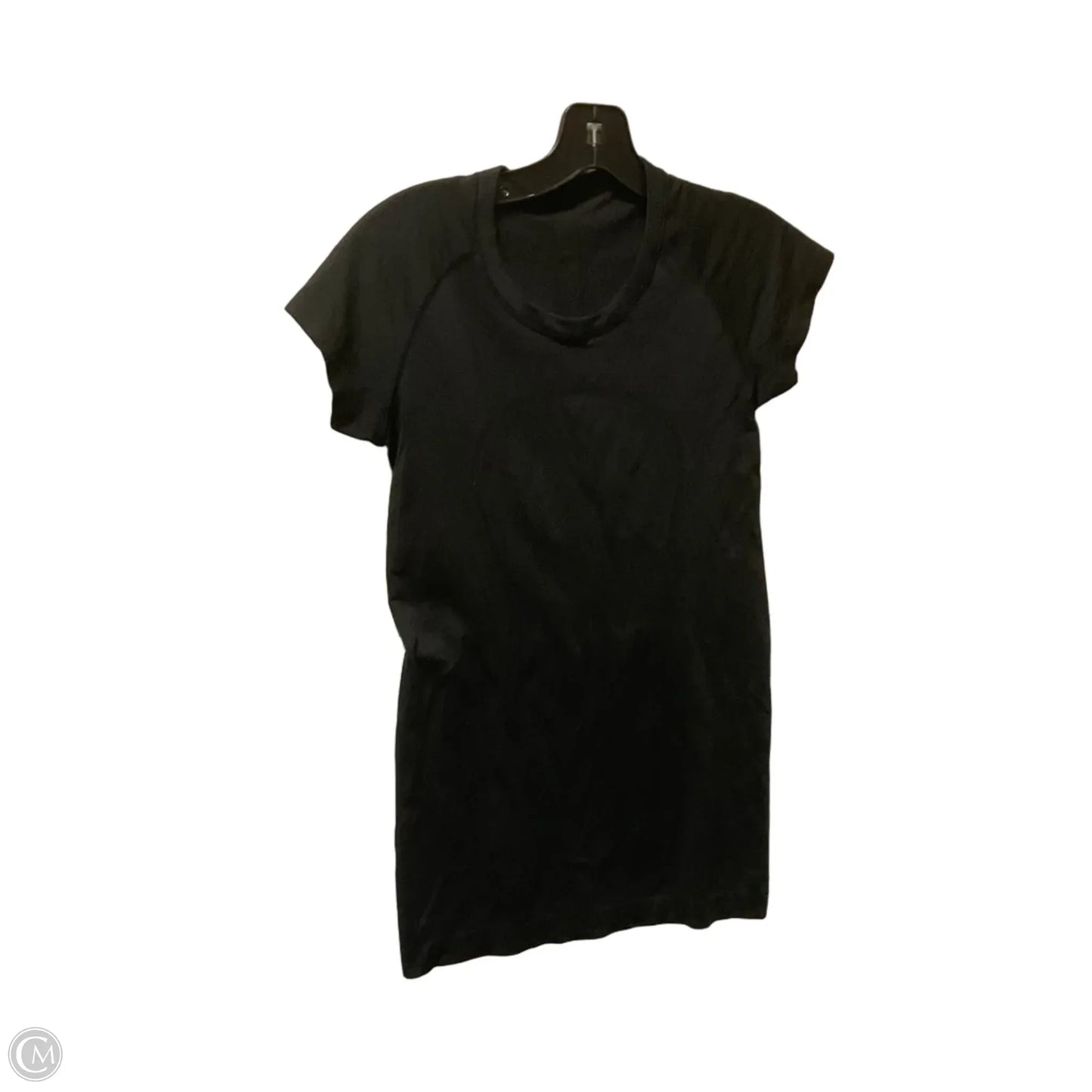 Athletic Top Short Sleeve By Lululemon In Black, Size: S
