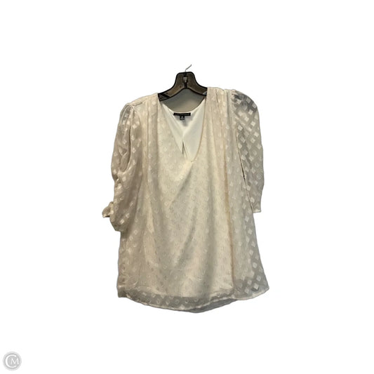 Top 3/4 Sleeve By Sara Michelle In Cream, Size: M