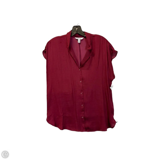 Top Sleeveless By Nine West In Maroon, Size: M