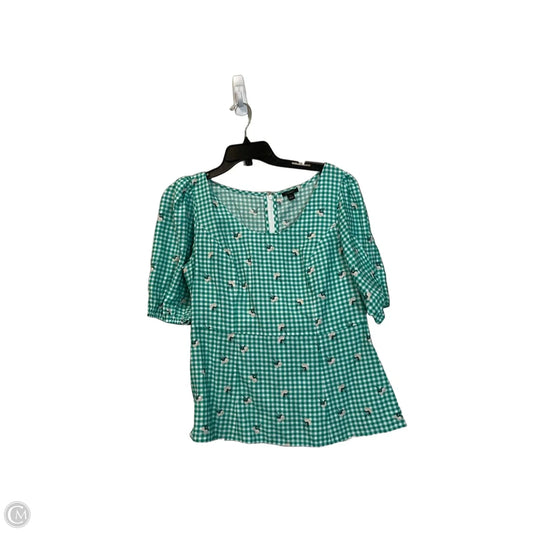 Top 3/4 Sleeve By Ann Taylor In Green, Size: 6