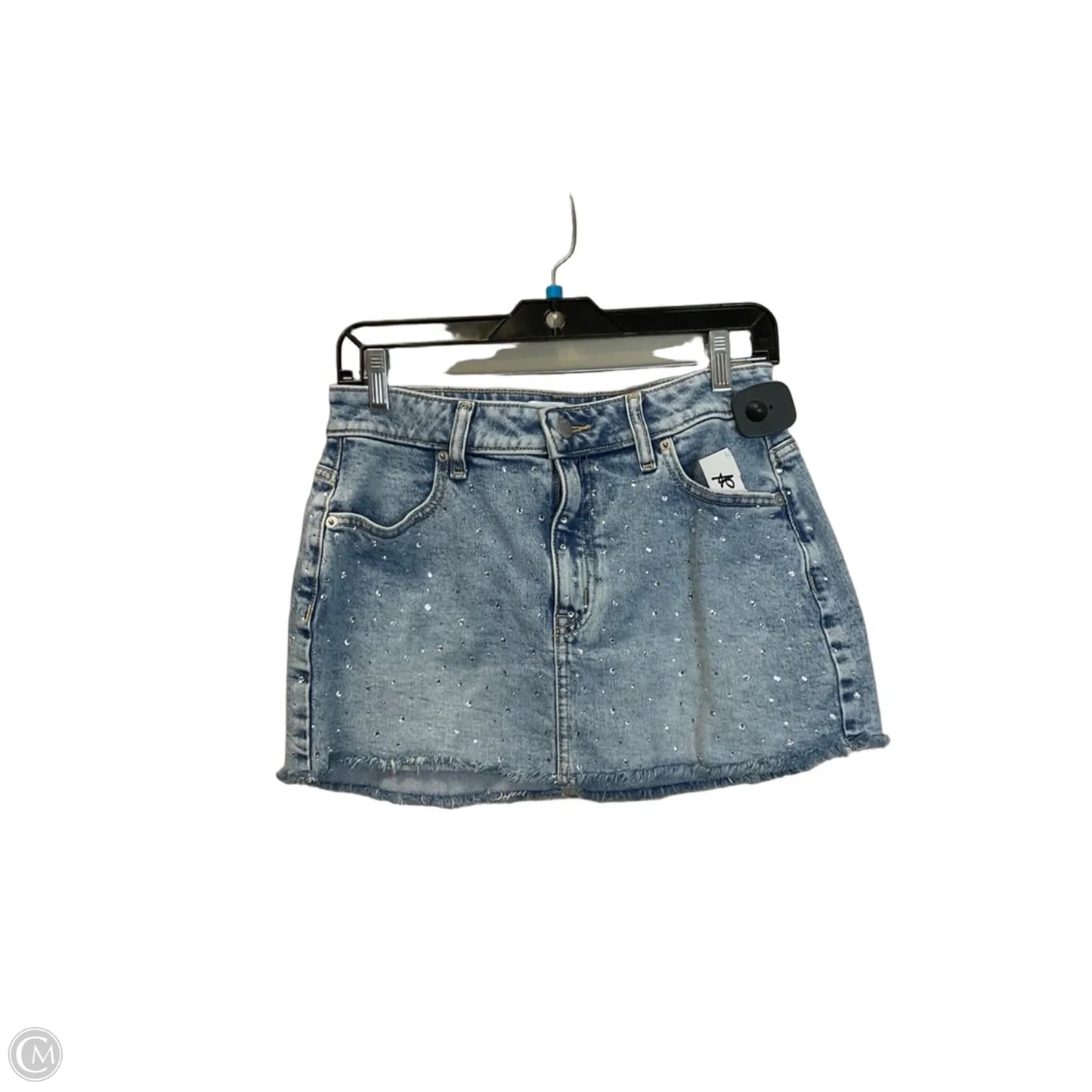 Skirt Mini & Short By Pink In Blue Denim, Size: 4