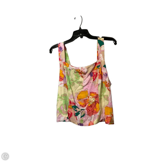 Top Sleeveless By Bar Iii In Floral Print, Size: L