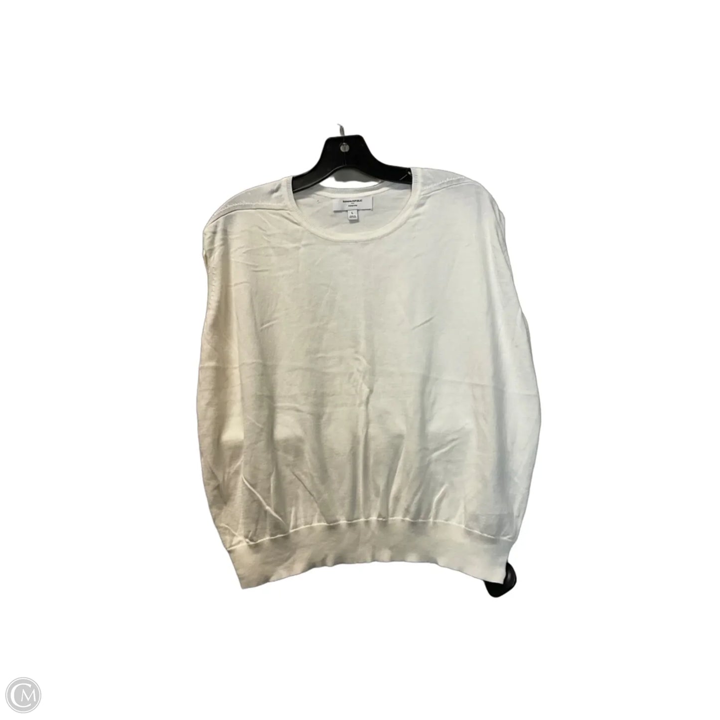 Top Sleeveless By Banana Republic In Cream, Size: L