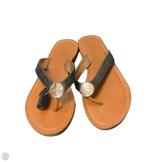 Sandals Flip Flops By Clothes Mentor In Black, Size: 8