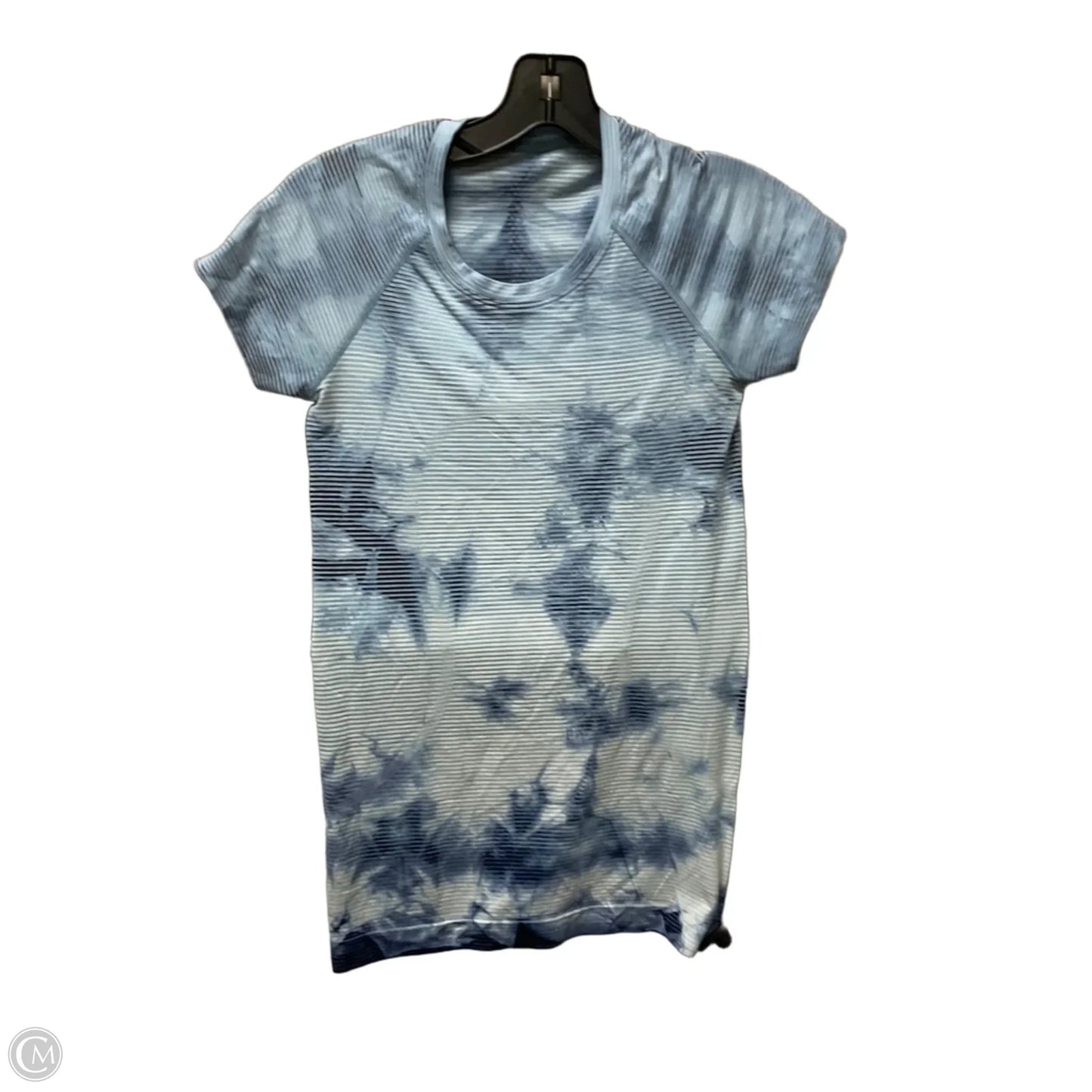 Athletic Top Short Sleeve By Lululemon In Blue, Size: M