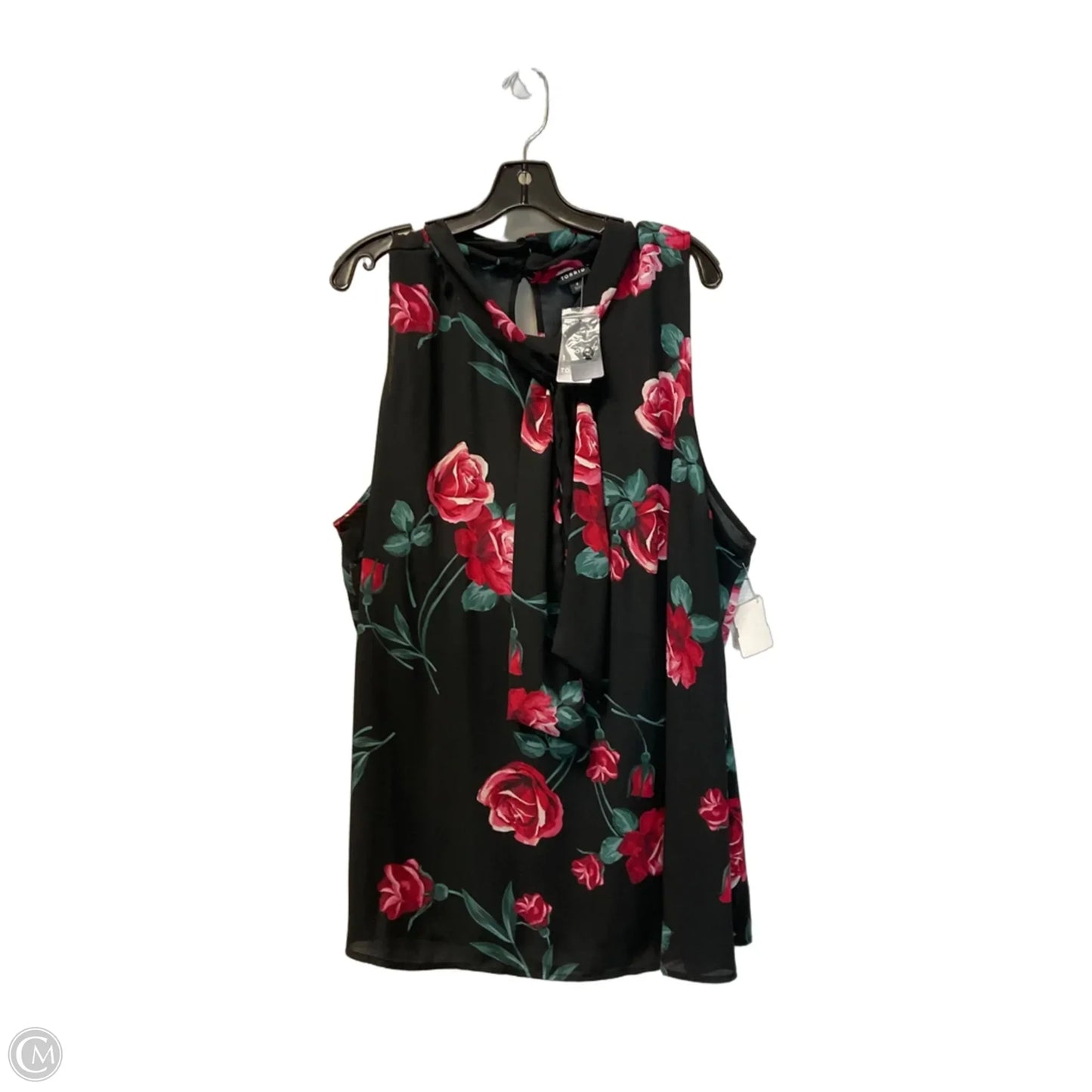 Top Sleeveless By Torrid In Black & Red, Size: 4x