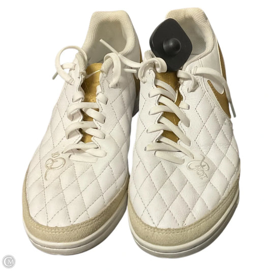 Shoes Athletic By Nike In Gold & White, Size: 6.5