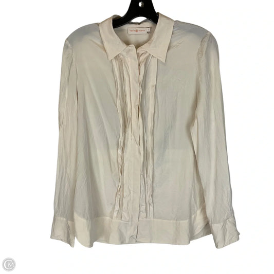 Top Long Sleeve Designer By Tory Burch In Cream, Size: S