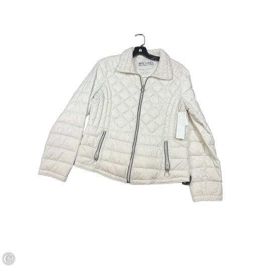 Jacket Puffer & Quilted By Michael By Michael Kors In White, Size: L