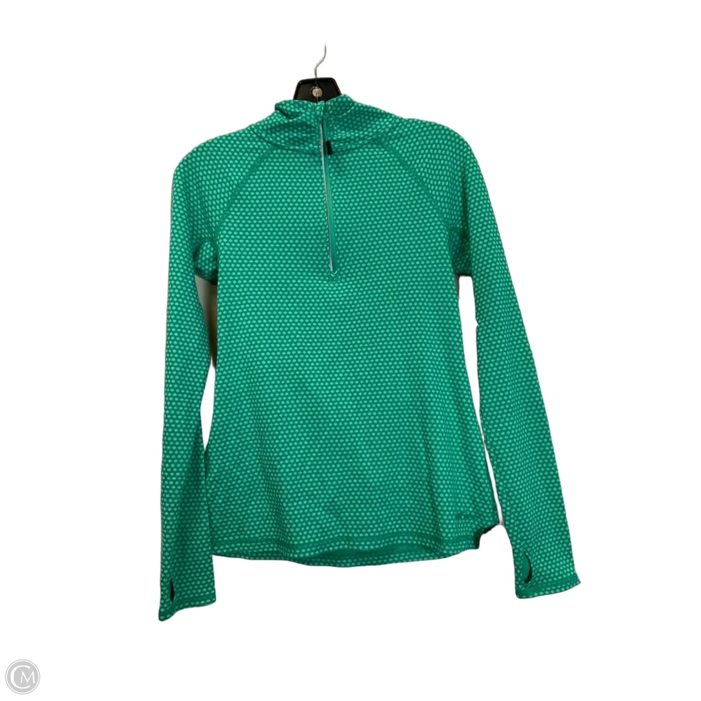 Athletic Top Long Sleeve Collar By Eddie Bauer In Green, Size: M