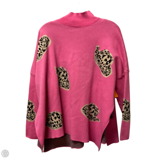 Sweatshirt Crewneck By Entro In Pink, Size: L