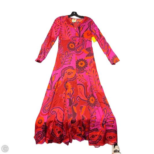 Dress Designer By Farm Rio In Pink & Red, Size: Xs