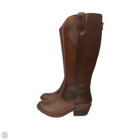 Boots Mid-calf Flats By Sofft In Brown, Size: 9.5