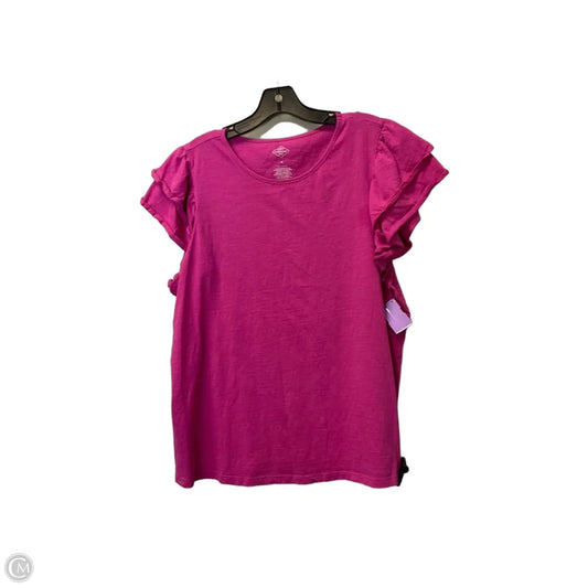 Top Short Sleeve By St Johns Bay In Pink, Size: Xl