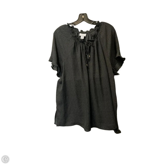 Top Short Sleeve By Liz Claiborne In Polkadot Pattern, Size: 1x