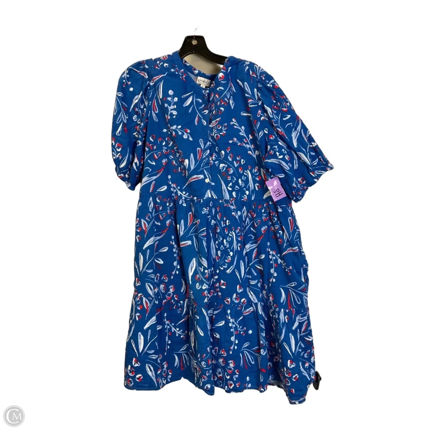 Dress Casual Short By Wonderly In Blue, Size: Xl