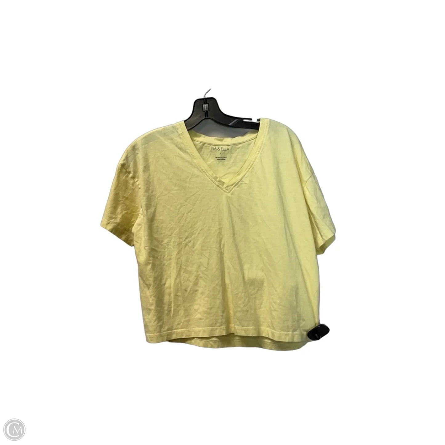 Top Short Sleeve By Clothes Mentor In Yellow, Size: Xl