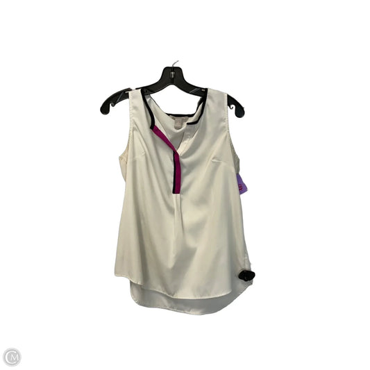 Top Sleeveless By Banana Republic In Cream, Size: S