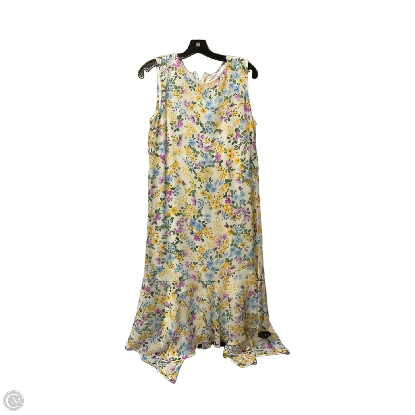 Dress Casual Midi By Calvin Klein In Floral Print, Size: 12