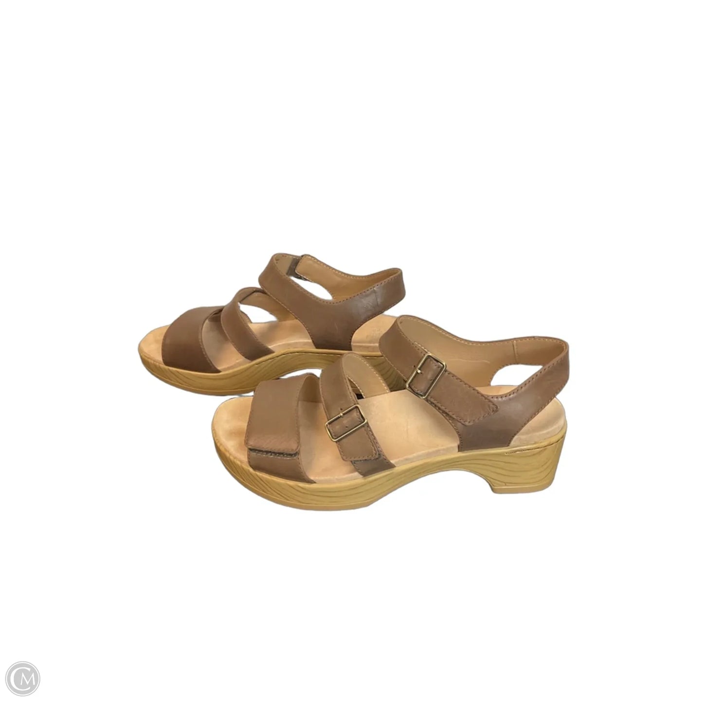 Sandals Heels Block By Dansko In Brown, Size: 9