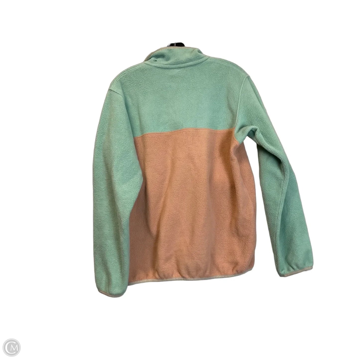 Jacket Fleece By Patagonia In Green & Pink, Size: M
