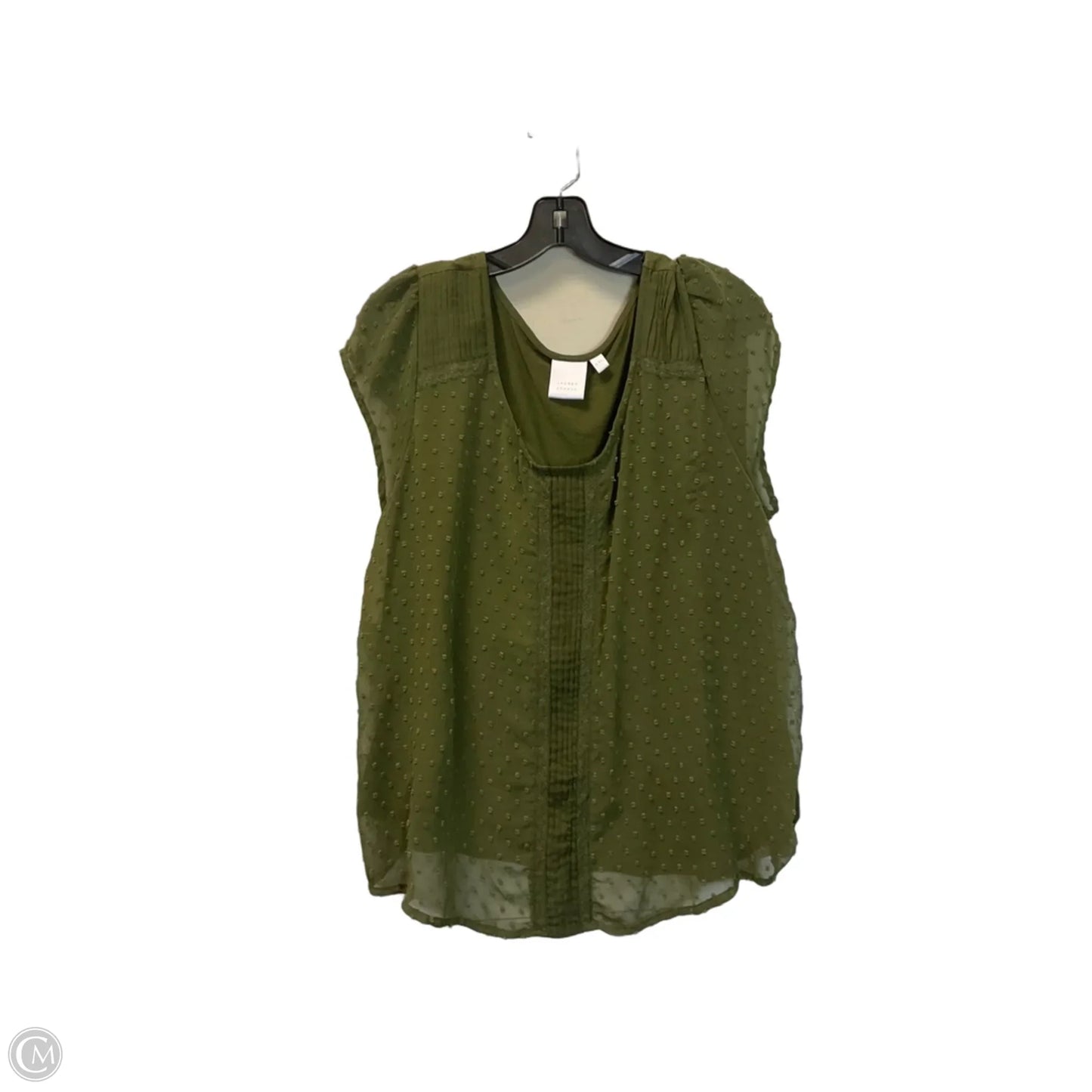 Top Short Sleeve By Lc Lauren Conrad In Green, Size: Xxl
