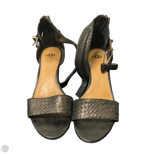 Sandals Designer By Ugg In Black, Size: 9.5