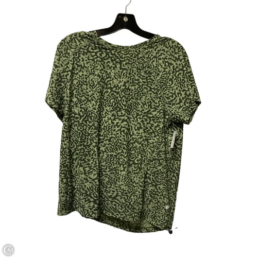 Athletic Top Short Sleeve By Athleta In Green, Size: L
