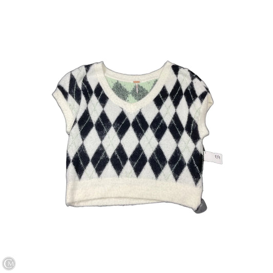 Sweater Short Sleeve By Free People In Plaid Pattern, Size: Xs