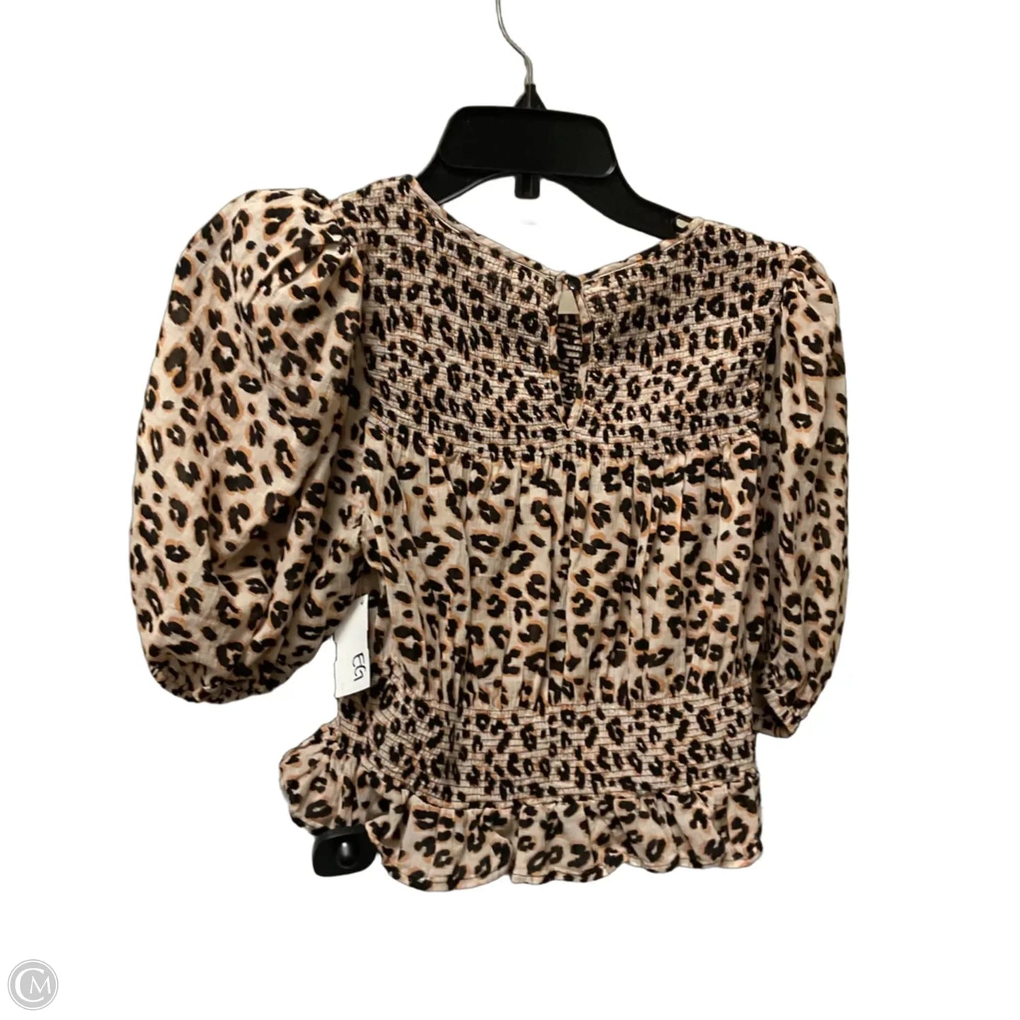 Top 3/4 Sleeve By Free People In Animal Print, Size: Xs