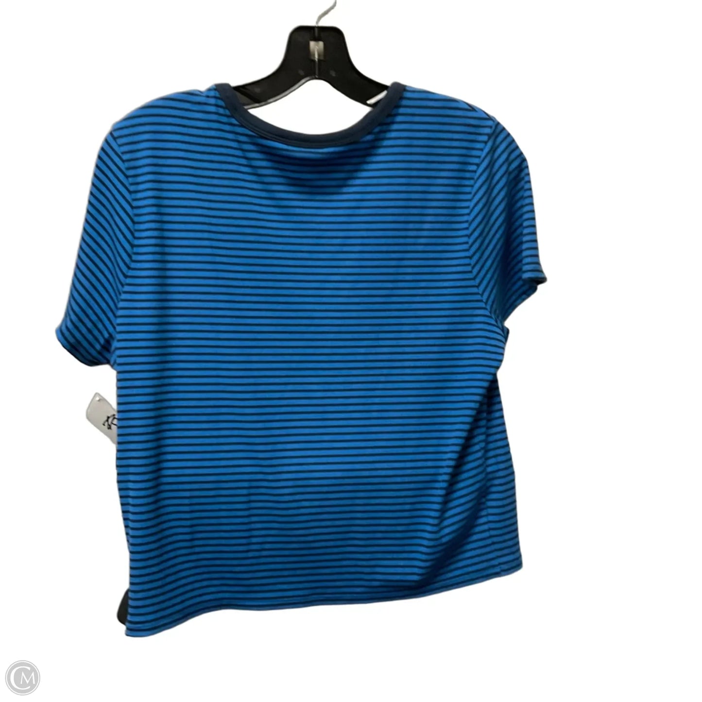 Top Short Sleeve By Athleta In Black & Blue, Size: Xl