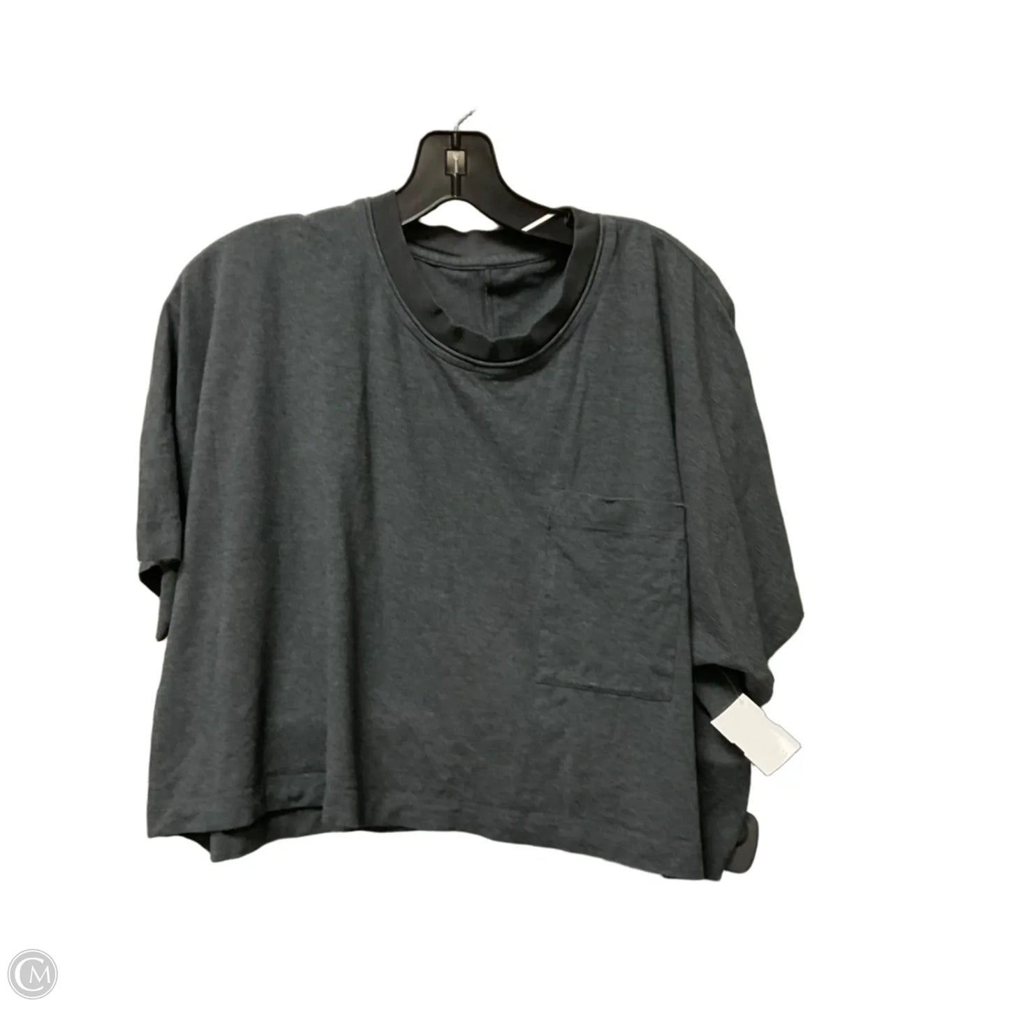 Top Short Sleeve By Lululemon In Grey, Size: M