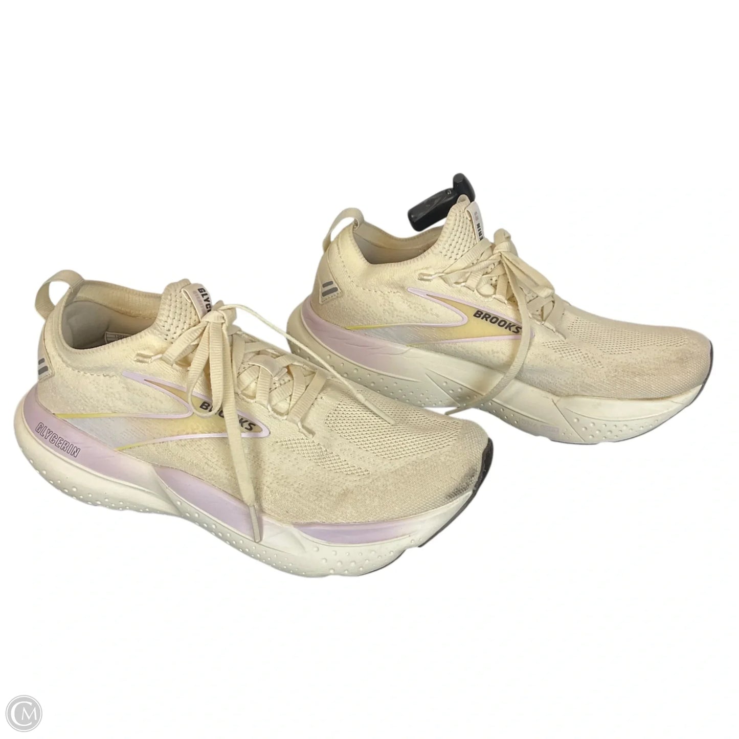 Shoes Athletic By Brooks In Cream & Pink, Size: 8